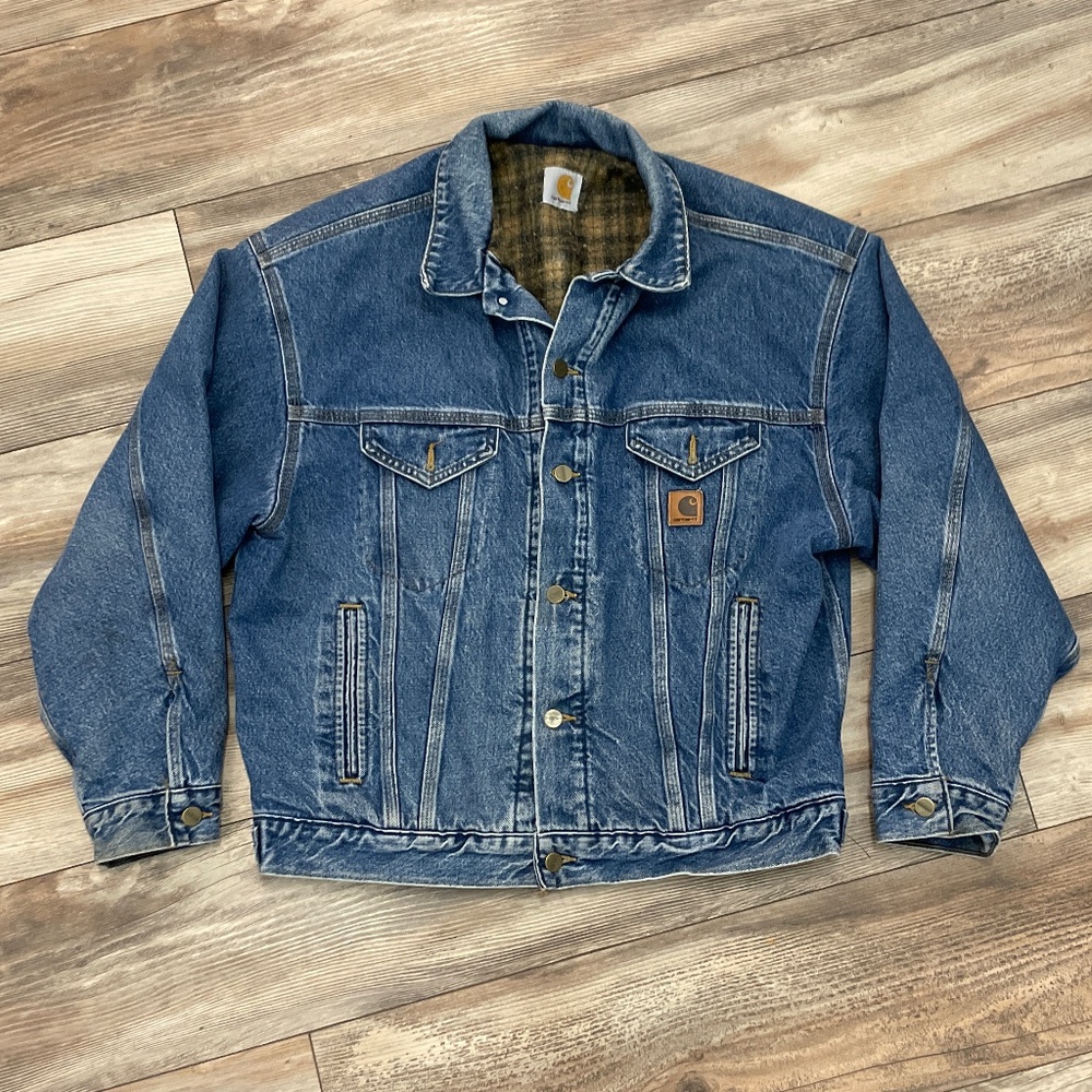 1990’s Carhartt Blanked Lined Denim Trucker Jacket